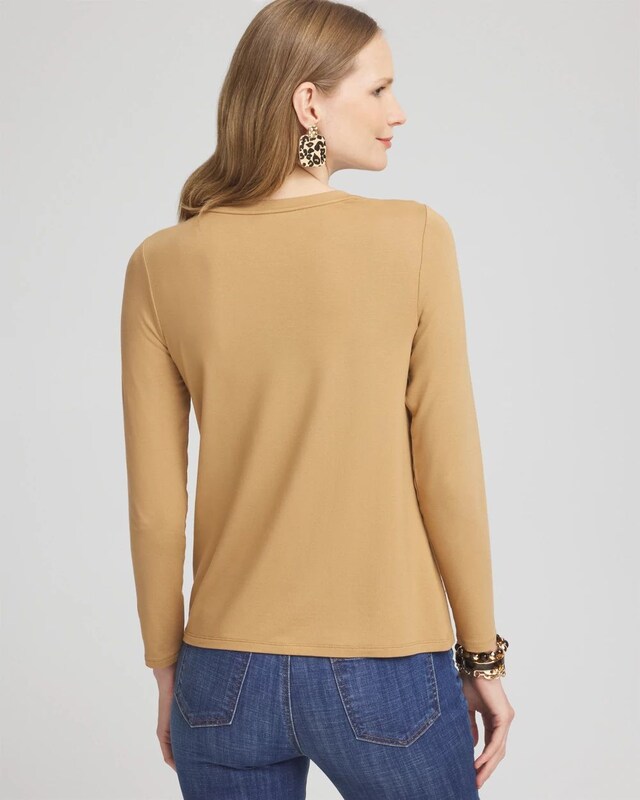 Touch of Cool Embellished Leopard Layering Tee - image 3